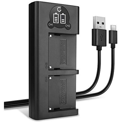 CELLONIC Cargador Dual NP-FM500H Smart y Rápido Compatible con Sony Alpha A57 A58 SLT-A58 A65 A68 A77 II A99 II A100 A200 A300 A350 A500 A700 A900 R1 DSLR-A200 Cargador Doble BC-VM10 Cable de Carga CELLONIC Cargador Dual NP-FM500H Smart y Rápido Compatible con Sony Alpha A57 A58 SLT-A58 A65 A68 A77 II A99 II A100 A200 A300 A350 A500 A700 A900 R1 DSLR-A200 Cargador Doble BC-VM10 Cable de Carga