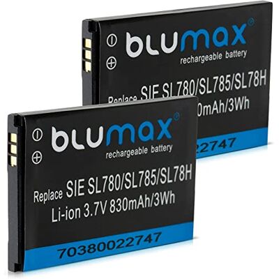 Blumax Batería compatible con Siemens Gigaset (3,7 V/830 mAh, iones de litio, sustituye a SL400H / SL78H) Blumax Batería compatible con Siemens Gigaset (3,7 V/830 mAh, iones de litio, sustituye a SL400H / SL78H)
