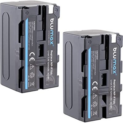 Blumax Batería 2X Compatible con Sony NP-F750 / NP-F550 / NP-F970 / NP-F960 / NP-F570 5200 mAh (Blackmagic NP-F570) también para Varias Luces de Video de Dispositivos Flash Blumax Batería 2X Compatible con Sony NP-F750 / NP-F550 / NP-F970 / NP-F960 / NP-F570 5200 mAh (Blackmagic NP-F570) también para Varias Luces de Video de Dispositivos Flash