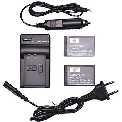 DSTE 2-Pack Ersatz Batterie und DC153E Viaje Cargador kit para Canon LP-E17 EOS M3 750D 760D Rebel T6i T6s SLR s DSTE 2-Pack Ersatz Batterie und DC153E Viaje Cargador kit para Canon LP-E17 EOS M3 750D 760D Rebel T6i T6s SLR s