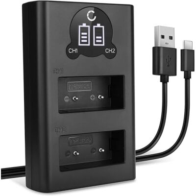 CELLONIC Cargador Dual NP-W126S NP-W126 Smart y Rápido Compatible con Compatible con FujiFilm NP-W126S Cargador Doble BC-W126 + Cable USB de Carga Alimentación CELLONIC Cargador Dual NP-W126S NP-W126 Smart y Rápido Compatible con Compatible con FujiFilm NP-W126S Cargador Doble BC-W126 + Cable USB de Carga Alimentación