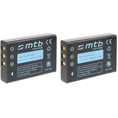 mtb more energy 2X Batería NP-120 Compatible con Fuji Fujifilm Finepix F10, F11, F630, M603... (Ver descripción) mtb more energy 2X Batería NP-120 Compatible con Fuji Fujifilm Finepix F10, F11, F630, M603... (Ver descripción)