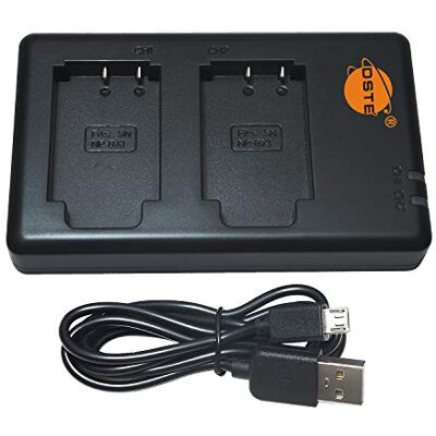 DSTE Cargador de batería dual USB compatible con batería Sony NP-BX1 como BC-TRX Alimentación a través de cable de carga micro USB a USB-A 2.0 DSTE Cargador de batería dual USB compatible con batería Sony NP-BX1 como BC-TRX Alimentación a través de cable de carga micro USB a USB-A 2.0