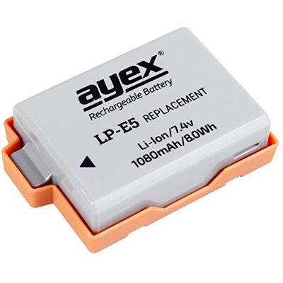ayex LP-E5 Batería de repuesto para Canon EOS 450D, 500D y 1000D (litio) ayex LP-E5 Batería de repuesto para Canon EOS 450D, 500D y 1000D (litio)