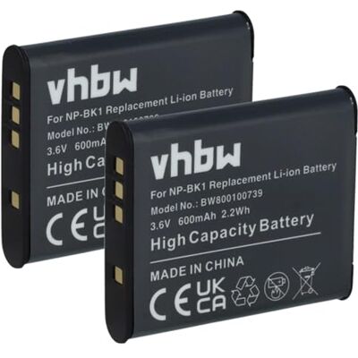 vhbw 2X batería Compatible con Sony Bloggie MHS-PM5K MHS-PM5, MHS-CM5 cámara (600 mAh, 3,6 V, Li-Ion) vhbw 2X batería Compatible con Sony Bloggie MHS-PM5K MHS-PM5, MHS-CM5 cámara (600 mAh, 3,6 V, Li-Ion)