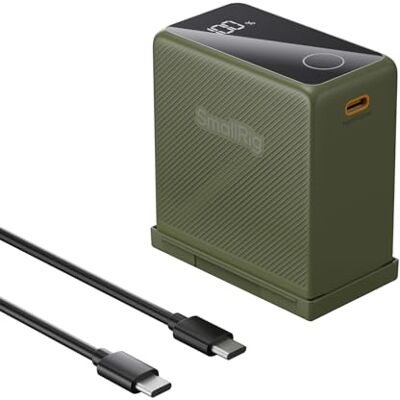 SMALLRIG Batería Recargable Compatible con NP-F970 USB-C para Sony FX3/A7IV/A7S III, para Canon R5/R6,para NikonZ8,10500mAh,Carga Rápida PD 36W,Pantalla Táctil OLED,Alimenta LED,Monitores,Verde 4577 SMALLRIG Batería Recargable Compatible con NP-F970 USB-C para Sony FX3/A7IV/A7S III, para Canon R5/R6,para NikonZ8,10500mAh,Carga Rápida PD 36W,Pantalla Táctil OLED,Alimenta LED,Monitores,Verde 4577