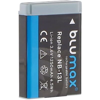 Blumax Batería para Canon NB-13L NB13L (1250 mAh, 3,6 V, compatible con Canon PowerShot SX620, SX720, SX730, SX740, G1, X Mark III, G5, X, G7, X y G7 X Mark II, G9 X Mark II) Blumax Batería para Canon NB-13L NB13L (1250 mAh, 3,6 V, compatible con Canon PowerShot SX620, SX720, SX730, SX740, G1, X Mark III, G5, X, G7, X y G7 X Mark II, G9 X Mark II)