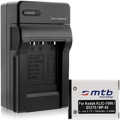 mtb more energy Batería + Cargador (Coche/Corriente) para Kodak KLIC-7006 / Easyshare M125 M215 M23 M522 M530 M531...Ver Lista mtb more energy Batería + Cargador (Coche/Corriente) para Kodak KLIC-7006 / Easyshare M125 M215 M23 M522 M530 M531...Ver Lista