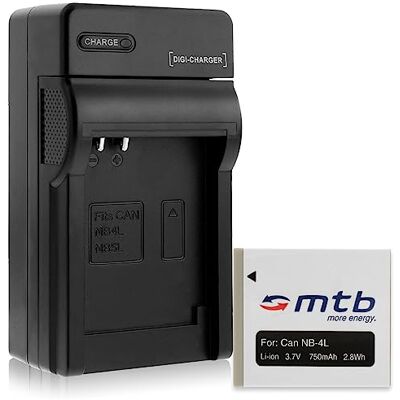 mtb more energy Batería + Cargador (Coche/Corriente) para Canon NB-4L / Ixus 230 HS, 255 HS... / Powershot SD780 IS, SD960 IS, TX ... Ver Lista! mtb more energy Batería + Cargador (Coche/Corriente) para Canon NB-4L / Ixus 230 HS, 255 HS... / Powershot SD780 IS, SD960 IS, TX ... Ver Lista!