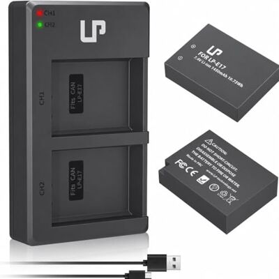 LP -E17 Cargador de Batería para Canon EOS Cámaras DSLR Compatible con Canon EOS R8 R10 R50 RP Rebel T6i T7i T8i T6s SL2 SL3 EOS 77D 200D 750D 760D 800D 8000D M3 M5 M6 Mark II LP -E17 Cargador de Batería para Canon EOS Cámaras DSLR Compatible con Canon EOS R8 R10 R50 RP Rebel T6i T7i T8i T6s SL2 SL3 EOS 77D 200D 750D 760D 800D 8000D M3 M5 M6 Mark II