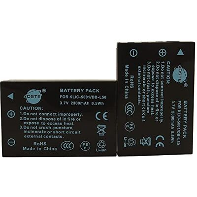 DSTE Batería de Repuesto para Kodak KLIC-5001, EasyShare P880, Z730, Z7590, Z760, DX6490, Z760, DX7440, DX7590, DX7630, Z7590, P850, DX7440, Z730, Z777770, Z7777770, Z777770, 30 P7 12 SANYO Xacti DSTE Batería de Repuesto para Kodak KLIC-5001, EasyShare P880, Z730, Z7590, Z760, DX6490, Z760, DX7440, DX7590, DX7630, Z7590, P850, DX7440, Z730, Z777770, Z7777770, Z777770, 30 P7 12 SANYO Xacti