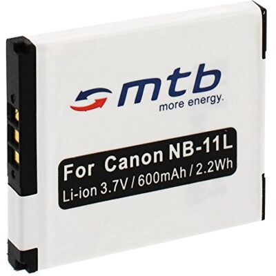 mtb more energy Batería NB-11L para Canon IXUS 125 HS, 127 HS, 132, 133, 135, 140, 240 HS (Ver descripción) mtb more energy Batería NB-11L para Canon IXUS 125 HS, 127 HS, 132, 133, 135, 140, 240 HS (Ver descripción)