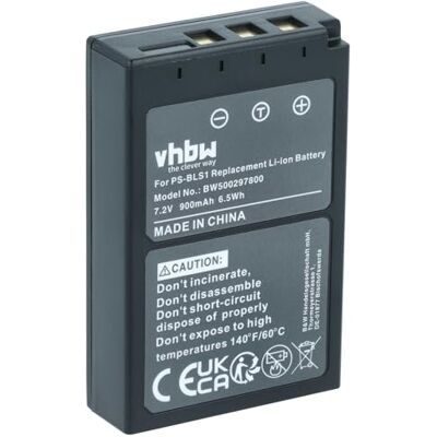 vhbw Batería reemplaza Olympus PS-BLS1 para cámara (900 mAh, 7,2 V, Li-Ion) vhbw Batería reemplaza Olympus PS-BLS1 para cámara (900 mAh, 7,2 V, Li-Ion)
