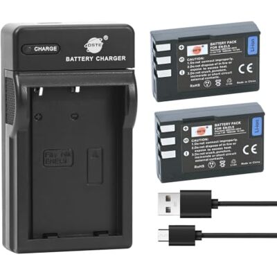 DSTE 2-Pieza EN-EL9 ENEL9 Batería y Cargador Compatible para Nikon D40 D40X D60 D3000 D5000 DSTE 2-Pieza EN-EL9 ENEL9 Batería y Cargador Compatible para Nikon D40 D40X D60 D3000 D5000