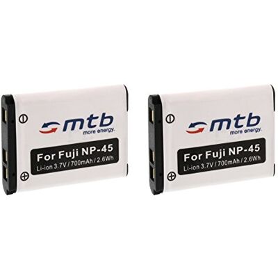 mtb more energy 2X Batería NP-45 para FujiFilm FinePix XP50, XP60, Z10fd, Z20fd, Z30, Z31, Z33WP (Ver la descripción) mtb more energy 2X Batería NP-45 para FujiFilm FinePix XP50, XP60, Z10fd, Z20fd, Z30, Z31, Z33WP (Ver la descripción)