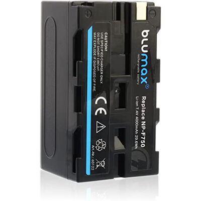 Blumax Batería Compatible con Sony NP-F750 / NP-F550 / NP-F970 / NP-F960 / NP-F570 4000 mAh (Blackmagic NP-F570) también para Varias Unidades de Flash, Luces de Video, monitores de Campo Blumax Batería Compatible con Sony NP-F750 / NP-F550 / NP-F970 / NP-F960 / NP-F570 4000 mAh (Blackmagic NP-F570) también para Varias Unidades de Flash, Luces de Video, monitores de Campo