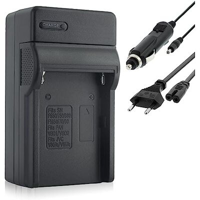 mtb more energy Cargador de batería para coche, 12V CC, compatible con Sony NP-FM50, FM55H, Cyber-shot, DSLR-A100 y más mtb more energy Cargador de batería para coche, 12V CC, compatible con Sony NP-FM50, FM55H, Cyber-shot, DSLR-A100 y más