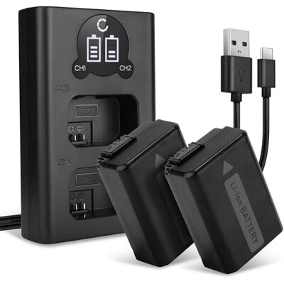 CELLONIC 2X Batería Compatible con Sony A6100 ILCE-6100, ILCE-QX1, BC-VW1 CELLONIC 2X Batería Compatible con Sony A6100 ILCE-6100, ILCE-QX1, BC-VW1