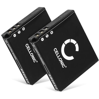 CELLONIC 2X Batería Compatible con Panasonic HM-TA1, SDR-S10, CGA-S008 1050mAh, 3.7V, Ion de litio para Panasonic Lumix DMC-FS20, DMC-FS3, SDR-S15, SDR-S20, CGA-S008A, CGA-S008A/1B, DMW-BCE10 CELLONIC 2X Batería Compatible con Panasonic HM-TA1, SDR-S10, CGA-S008 1050mAh, 3.7V, Ion de litio para Panasonic Lumix DMC-FS20, DMC-FS3, SDR-S15, SDR-S20, CGA-S008A, CGA-S008A/1B, DMW-BCE10