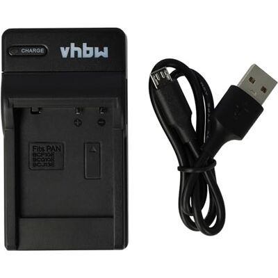 vhbw Cargador USB-C Compatible con Panasonic Lumix DMC-3D1 DMC-F2, DMC-F3, DMC-FH1, DMC-FH20, DMC-FH22, DMC-FH3, DMC-FP8, DMC-FS10 cámara videocámara/batería + cable USB-C + LED vhbw Cargador USB-C Compatible con Panasonic Lumix DMC-3D1 DMC-F2, DMC-F3, DMC-FH1, DMC-FH20, DMC-FH22, DMC-FH3, DMC-FP8, DMC-FS10 cámara videocámara/batería + cable USB-C + LED
