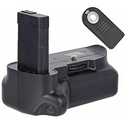 ayex Empuñadura de batería Compatible con Nikon D5100 y D5200 con Obturador Vertical + Disparador infrarrojo, Funciona con máx. 2 baterías EN-EL14 ayex Empuñadura de batería Compatible con Nikon D5100 y D5200 con Obturador Vertical + Disparador infrarrojo, Funciona con máx. 2 baterías EN-EL14