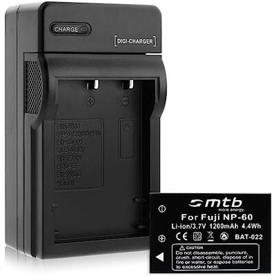 mtb more energy Batería + Cargador (Coche, Enchufe) Compatible con Fuji NP-60 / Compatible con Casio NP-30 / Compatible con Drift HD 1080p / Compatible con Toshiba BT3... Ver descripción mtb more energy Batería + Cargador (Coche, Enchufe) Compatible con Fuji NP-60 / Compatible con Casio NP-30 / Compatible con Drift HD 1080p / Compatible con Toshiba BT3... Ver descripción