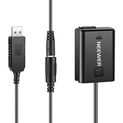 NEEWER DC Acoplador de Repuesto para NP-FW50 con Cable USB Compatible con Sony A7 A7R A7S A7II A7RII A7SII A6500 A6400 A6300 A6100 A6000 NEX5 NEX7 etc. NEEWER DC Acoplador de Repuesto para NP-FW50 con Cable USB Compatible con Sony A7 A7R A7S A7II A7RII A7SII A6500 A6400 A6300 A6100 A6000 NEX5 NEX7 etc.