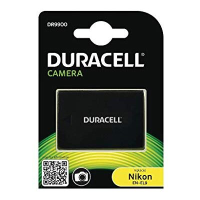 Duracell DR9900 Batería para cámara digital 7.4 V, 1100mAh (reemplaza batería original de Nikon EN-EL9) Duracell DR9900 Batería para cámara digital 7.4 V, 1100mAh (reemplaza batería original de Nikon EN-EL9)