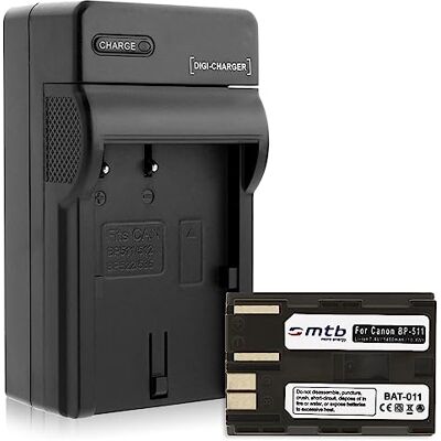 mtb more energy Batería + Cargador (Coche/Corriente) para Canon BP-511 / EOS 5D, 10D, 50D... / Powershot G1, G2, G6 ... / Optura... Ver Lista! mtb more energy Batería + Cargador (Coche/Corriente) para Canon BP-511 / EOS 5D, 10D, 50D... / Powershot G1, G2, G6 ... / Optura... Ver Lista!