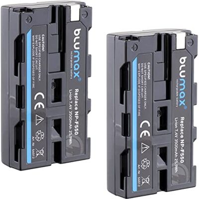 Blumax Batería 2X Compatible con Sony NP-F550 / NP-F530 / NP-F570 3500mAh Celdas LG (Blackmagic NP-F570) también para Varias Unidades de Flash, Luces de Video, monitores de Campo Blumax Batería 2X Compatible con Sony NP-F550 / NP-F530 / NP-F570 3500mAh Celdas LG (Blackmagic NP-F570) también para Varias Unidades de Flash, Luces de Video, monitores de Campo