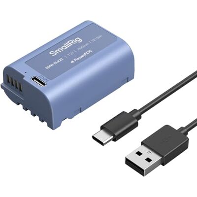 SMALLRIG Batería Compatible con DMW-BLK22 de Repuesto de 2520mAh con Puerto USB-C,Battery Completamente Cargada Durante 2,5h para Panasonic LUMIX S5,S5II,GH7,GH6,GH5,S9,S9II,S5 IIX,Azul 4906 SMALLRIG Batería Compatible con DMW-BLK22 de Repuesto de 2520mAh con Puerto USB-C,Battery Completamente Cargada Durante 2,5h para Panasonic LUMIX S5,S5II,GH7,GH6,GH5,S9,S9II,S5 IIX,Azul 4906