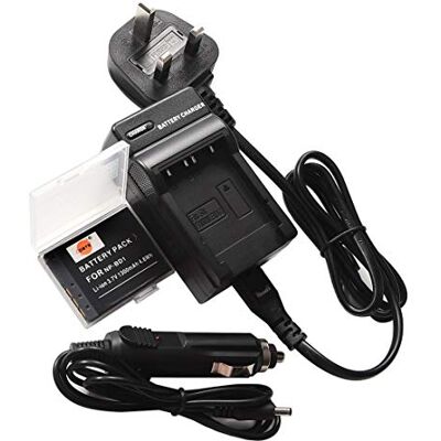 DSTE ® NP-BD1 Batería recargable de iones de litio + adaptador de cargador de coche y viaje para Sony Cyber-shot DSC-G3, DSC-T2, DSC-T70, DSC-T75, DSC-T77, DSC-T90, DSC-T200, DSC-T300, DSC-T500, DSC-T700, DSC-T900, DSC-TX1 cámara NP-FD1 DSTE ® NP-BD1 Batería recargable de iones de litio + adaptador de cargador de coche y viaje para Sony Cyber-shot DSC-G3, DSC-T2, DSC-T70, DSC-T75, DSC-T77, DSC-T90, DSC-T200, DSC-T300, DSC-T500, DSC-T700, DSC-T900, DSC-TX1 cámara NP-FD1