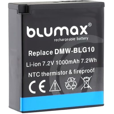 Blumax Batería DMW-BLG10e (1000 mAh) – Sensor NTC y carcasa estable V1 – Compatible con Panasonic Lumix DC-TZ95D DC-GX9 TZ202 TZ91 DMC TZ101 TZ81 GF6 GX7 GX80 LX100 G110 Blumax Batería DMW-BLG10e (1000 mAh) – Sensor NTC y carcasa estable V1 – Compatible con Panasonic Lumix DC-TZ95D DC-GX9 TZ202 TZ91 DMC TZ101 TZ81 GF6 GX7 GX80 LX100 G110