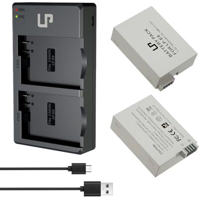 LP Cargador de batería -E8 2 baterías y Cargador de Doble Ranura Compatible con cámaras Canon EOS Rebel T2i, T3i, T4i, T5i, 550D, 600D, 650D, 700D, Kiss X4, X5, X6i, X7i (no para T2 T3 T4 T5 LP Cargador de batería -E8 2 baterías y Cargador de Doble Ranura Compatible con cámaras Canon EOS Rebel T2i, T3i, T4i, T5i, 550D, 600D, 650D, 700D, Kiss X4, X5, X6i, X7i (no para T2 T3 T4 T5