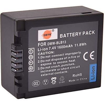 DSTE DMW-BLB13 Batería de repuesto compatible con cámara Panasonic Lumix DMC-G1 DMC-G2 DMC-G10 DMC-GF1 DMC-GH1 como cámara Panasonic DMW-BLB13E DMW-BLB13GK DSTE DMW-BLB13 Batería de repuesto compatible con cámara Panasonic Lumix DMC-G1 DMC-G2 DMC-G10 DMC-GF1 DMC-GH1 como cámara Panasonic DMW-BLB13E DMW-BLB13GK