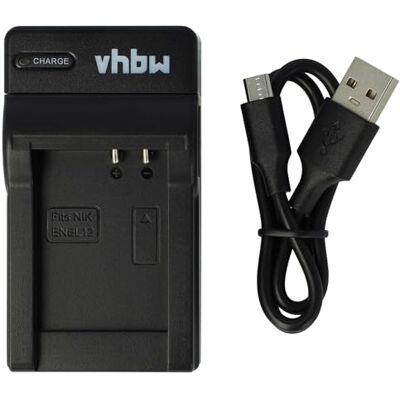 vhbw Cargador USB-C Compatible con Nikon CoolPix S1200pj S6000, S6100, S6150, S6200 cámara videocámara/batería + cable USB-C + LED vhbw Cargador USB-C Compatible con Nikon CoolPix S1200pj S6000, S6100, S6150, S6200 cámara videocámara/batería + cable USB-C + LED