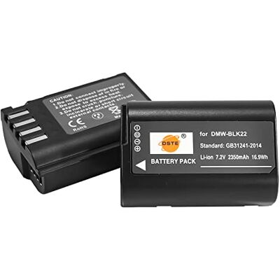 DSTE 2PCS DMW-BLK22 Batería y Cargador Compatible con Panasonic Lumix S5 DC-S5K DC-S5GK DSTE 2PCS DMW-BLK22 Batería y Cargador Compatible con Panasonic Lumix S5 DC-S5K DC-S5GK
