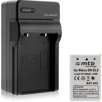 mtb more energy Batería + Cargador para Nikon EN-EL5 / Coolpix P3 P4 P500 P510 P520 P5000 P6000 / S10... Ver Lista mtb more energy Batería + Cargador para Nikon EN-EL5 / Coolpix P3 P4 P500 P510 P520 P5000 P6000 / S10... Ver Lista