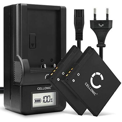 CELLONIC 2X Batería Compatible con Panasonic Lumix DMC-F5, DMW-BCL7 600mAh, 3.7V, Ion de litio para Panasonic Lumix DMC-FH10, DMC-FS50, DMW-BCL7e CELLONIC 2X Batería Compatible con Panasonic Lumix DMC-F5, DMW-BCL7 600mAh, 3.7V, Ion de litio para Panasonic Lumix DMC-FH10, DMC-FS50, DMW-BCL7e