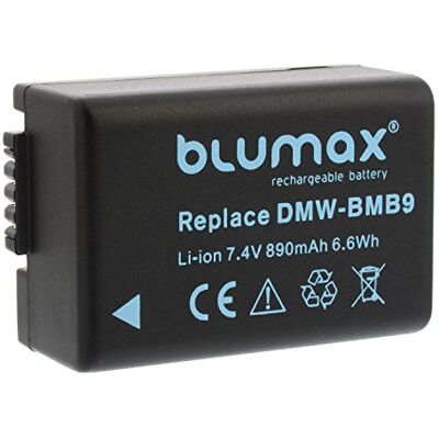 Blumax Batería reemplaza Panasonic DMW-BMB9 / DMW-BMB9E 890mAh Compatible con Panasonic Lumix DMC-FZ40 FZ82 FZ45 FZ47 FZ48 FZ60 FZ62 FZ70 FZ72 FZ100 FZ150 Leica V-Lux 2/3 Blumax Batería reemplaza Panasonic DMW-BMB9 / DMW-BMB9E 890mAh Compatible con Panasonic Lumix DMC-FZ40 FZ82 FZ45 FZ47 FZ48 FZ60 FZ62 FZ70 FZ72 FZ100 FZ150 Leica V-Lux 2/3
