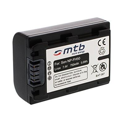 mtb more energy Batería NP-FP50/FH50 Compatible con Sony DSC-HX1, HX100, HX100V, HX200V mtb more energy Batería NP-FP50/FH50 Compatible con Sony DSC-HX1, HX100, HX100V, HX200V