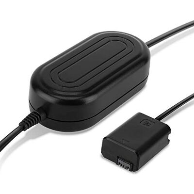 subtel Adaptador CA Compatible con Sony ILCE-6000 (α6000), NP-FW50 NP-FW50 + Acoplador DC (Batería ficticia), ca. 4m, 100-240V, Suministro de Energía Continuo Cámara, para Sony ZV-E10, NEX-5 subtel Adaptador CA Compatible con Sony ILCE-6000 (α6000), NP-FW50 NP-FW50 + Acoplador DC (Batería ficticia), ca. 4m, 100-240V, Suministro de Energía Continuo Cámara, para Sony ZV-E10, NEX-5