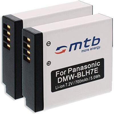 mtb more energy 2X Batería Compatible con Panasonic DMW-BLH7, Compatible con Lumix DMC-GF7 / DMC-GM1, GM5 mtb more energy 2X Batería Compatible con Panasonic DMW-BLH7, Compatible con Lumix DMC-GF7 / DMC-GM1, GM5