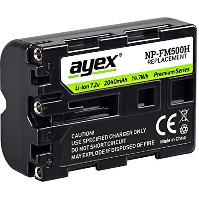 ayex Batería de ión de Litio para cámaras Sony Alpha A77/A100/A200/A300/A350/A500/A550/A560/A700/A850/A900 ayex Batería de ión de Litio para cámaras Sony Alpha A77/A100/A200/A300/A350/A500/A550/A560/A700/A850/A900
