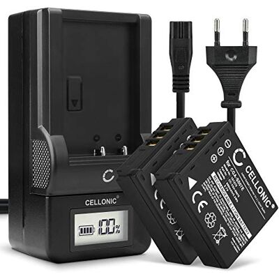 CELLONIC 2X Batería Compatible con Panasonic Lumix DMC-TZ1, CGA-S007 900mAh, 3.7V, Ion de litio para Panasonic Lumix DMC-TZ11, DMC-TZ15, CGA-S007A/1B, CGA-S007A/B, CGR-S007, CGR-S007E, DA-A46A CELLONIC 2X Batería Compatible con Panasonic Lumix DMC-TZ1, CGA-S007 900mAh, 3.7V, Ion de litio para Panasonic Lumix DMC-TZ11, DMC-TZ15, CGA-S007A/1B, CGA-S007A/B, CGR-S007, CGR-S007E, DA-A46A