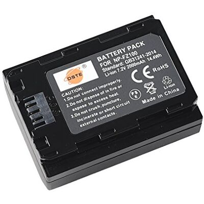 DSTE Batería NP-FZ100 compatible con Sony A7R III, Alpha 9, Alpha 9R, Alpha a9R, Alpha a9S, Alpha 9S DSTE Batería NP-FZ100 compatible con Sony A7R III, Alpha 9, Alpha 9R, Alpha a9R, Alpha a9S, Alpha 9S