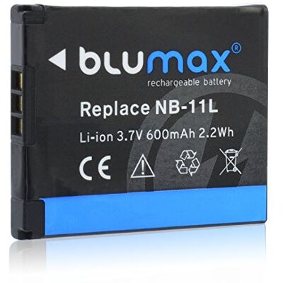 Blumax NB-11L NB-11LH Batería Compatible con Canon Powershot SX430 is Ixus 185 Ixus 190 ixus 180 ixus 175 600mAh 3,7V 2,2Wh Blumax NB-11L NB-11LH Batería Compatible con Canon Powershot SX430 is Ixus 185 Ixus 190 ixus 180 ixus 175 600mAh 3,7V 2,2Wh