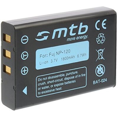 mtb more energy Batería NP-120 Compatible con Fuji Fujifilm Finepix F10, F11, F630, M603... (Ver descripción) mtb more energy Batería NP-120 Compatible con Fuji Fujifilm Finepix F10, F11, F630, M603... (Ver descripción)