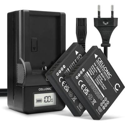 CELLONIC 2X Batería Compatible con Panasonic Lumix DMC-F2, DMC-F3, CGA-S009 CELLONIC 2X Batería Compatible con Panasonic Lumix DMC-F2, DMC-F3, CGA-S009