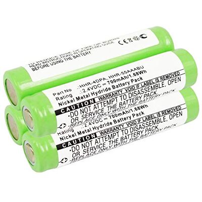 subtel 2X Batería Compatible con Panasonic KX-TG1031S, KX-TG1032, HHR-4DPA 700mAh, 2.4V, NiMH para Panasonic KX-TG1033, KX-TG1034, HHR-55AAAB, HHR-55AAABU subtel 2X Batería Compatible con Panasonic KX-TG1031S, KX-TG1032, HHR-4DPA 700mAh, 2.4V, NiMH para Panasonic KX-TG1033, KX-TG1034, HHR-55AAAB, HHR-55AAABU